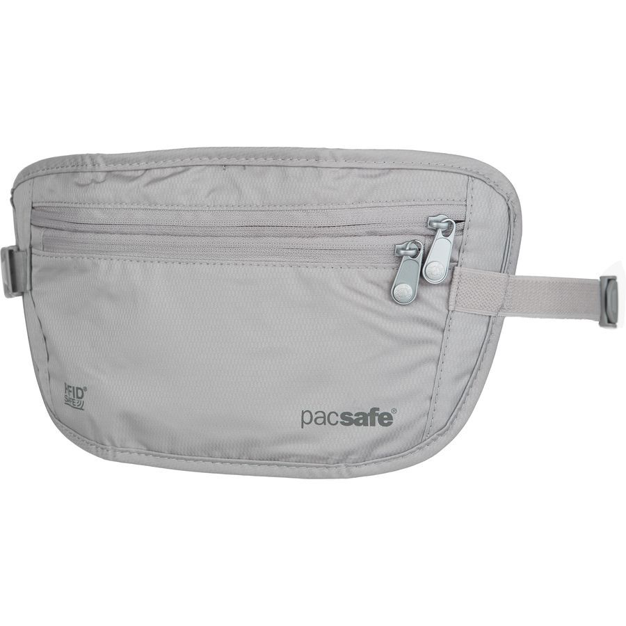 Pacsafe RFIDsafe 100 RFID-Blocking Travel Waist Wallet&nbsp;Neutral Grey