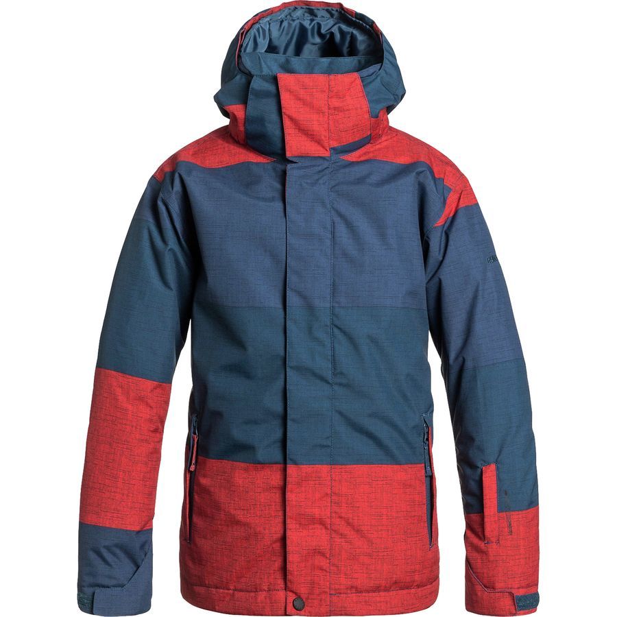 Quiksilver Mission Print Jacket - Boys'&nbsp;Big Stripe Poinciana