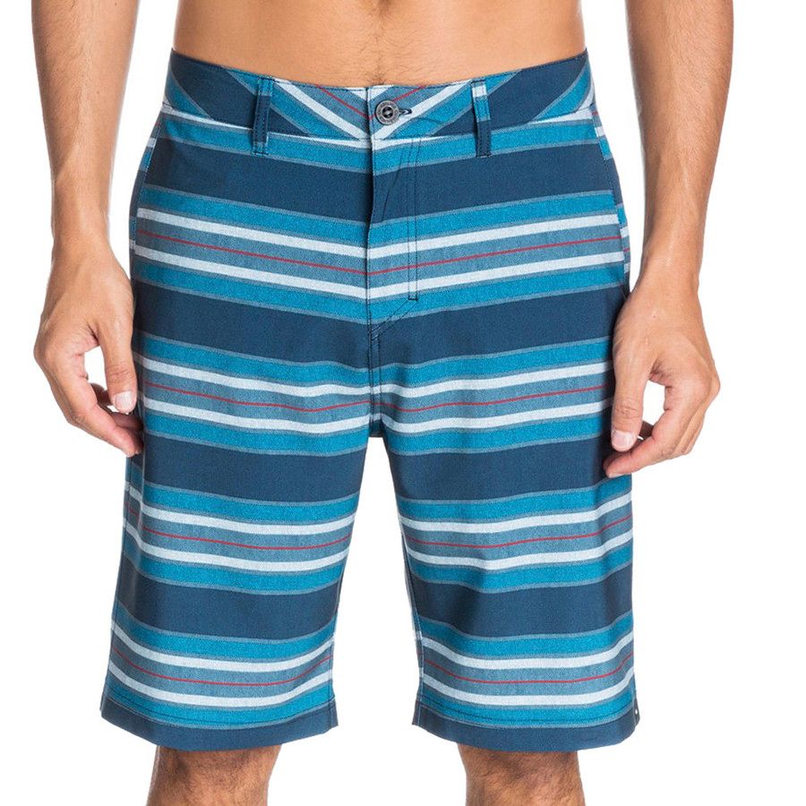 Quiksilver Striped Amphibian 21in Hybrid Short - Men's&nbsp;Navy