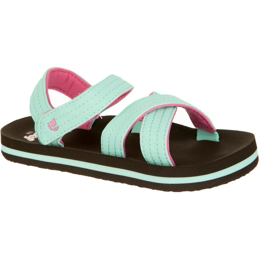 Reef Little Ahi Romper Sandal - Little Girls'&nbsp;Brown/Mint