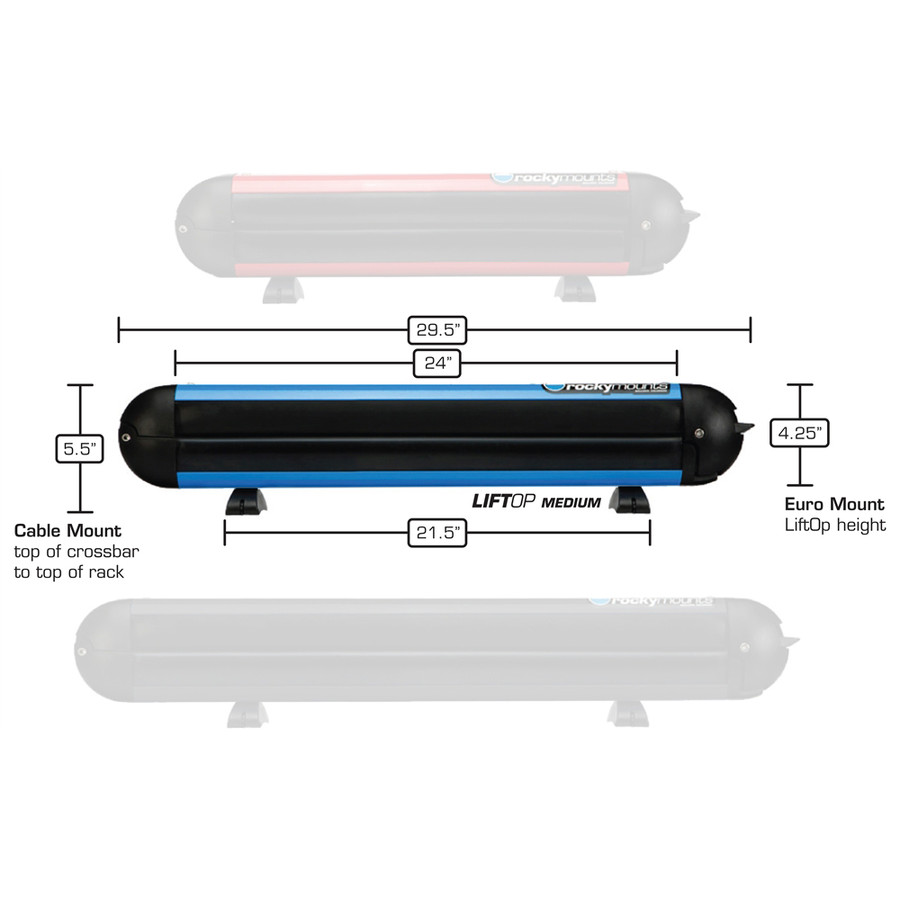 RockyMounts LiftOp Ski & Snowboard Roof Rack&nbsp;Mount Diagram