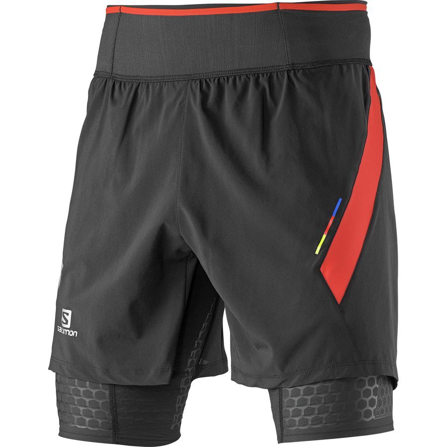 Salomon S-Lab Exo Twinskin Short - Men's&nbsp;Black/Racing Red/Black