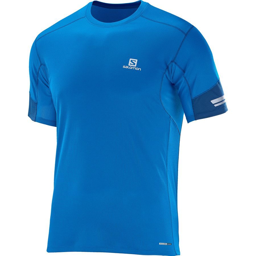 Salomon Agile T-Shirt - Short-Sleeve - Men's&nbsp;Union Blue/Midnight Blue