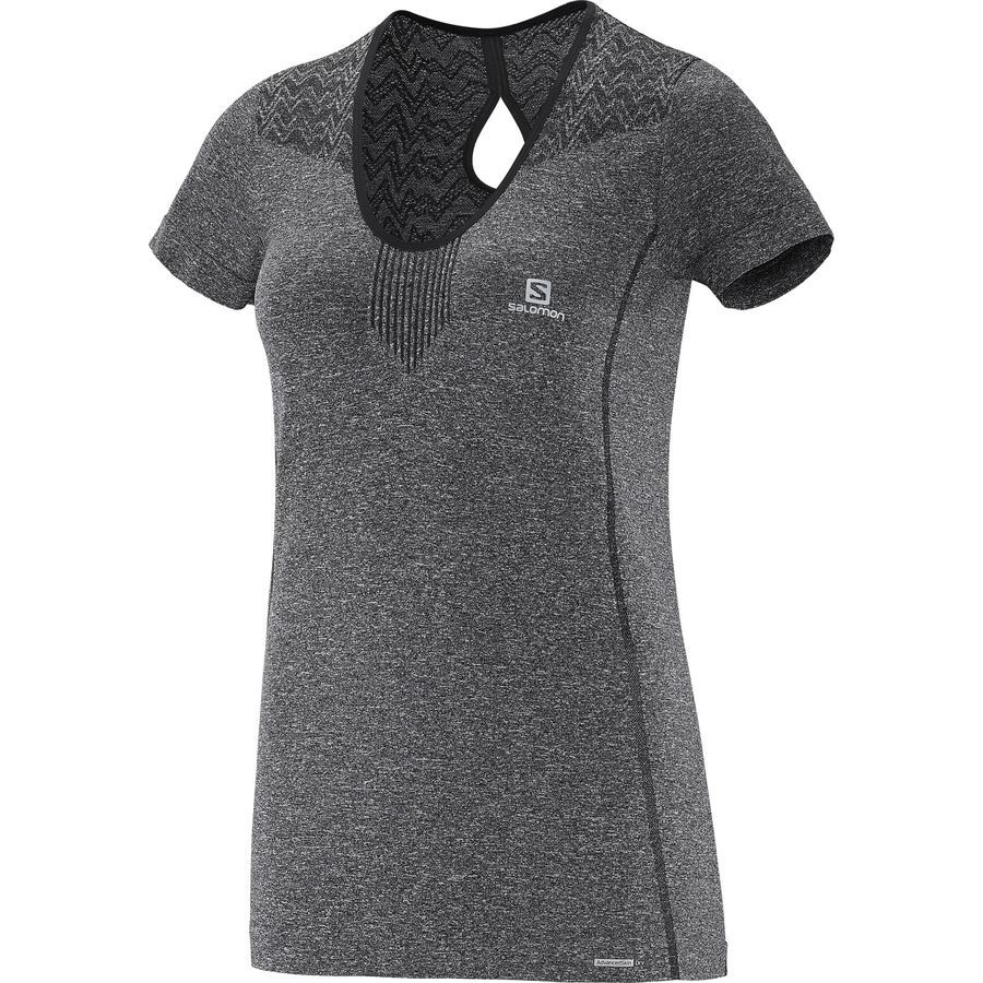 Salomon Elevate Seamless T-Shirt - Short-Sleeve - Women's&nbsp;Black