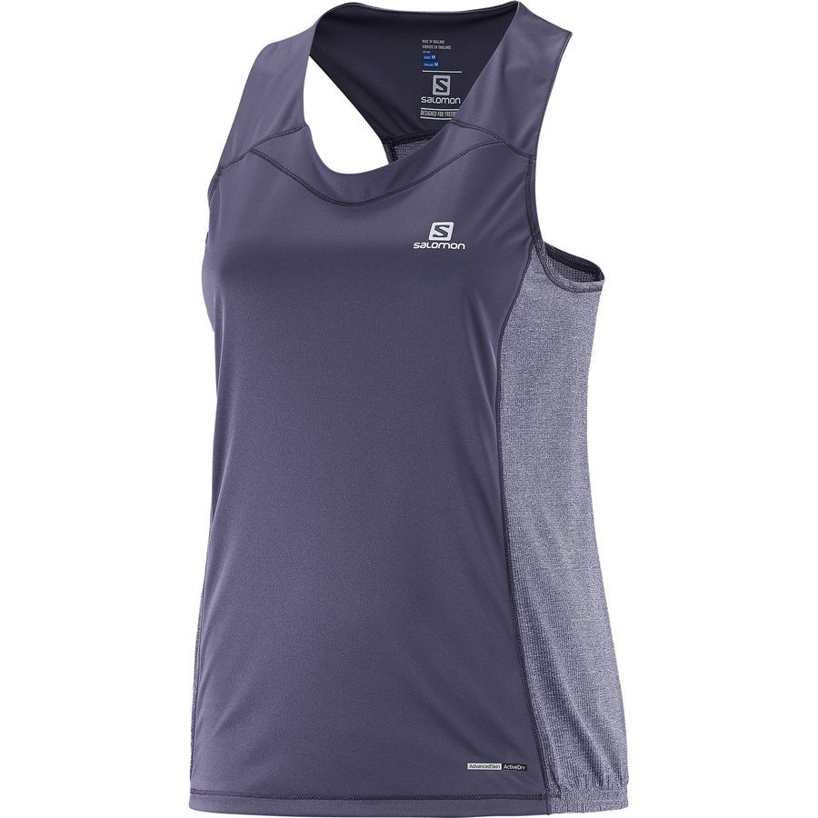 Salomon Agile Tank Top - Women's&nbsp;Nightshade Grey/Artist Grey-X