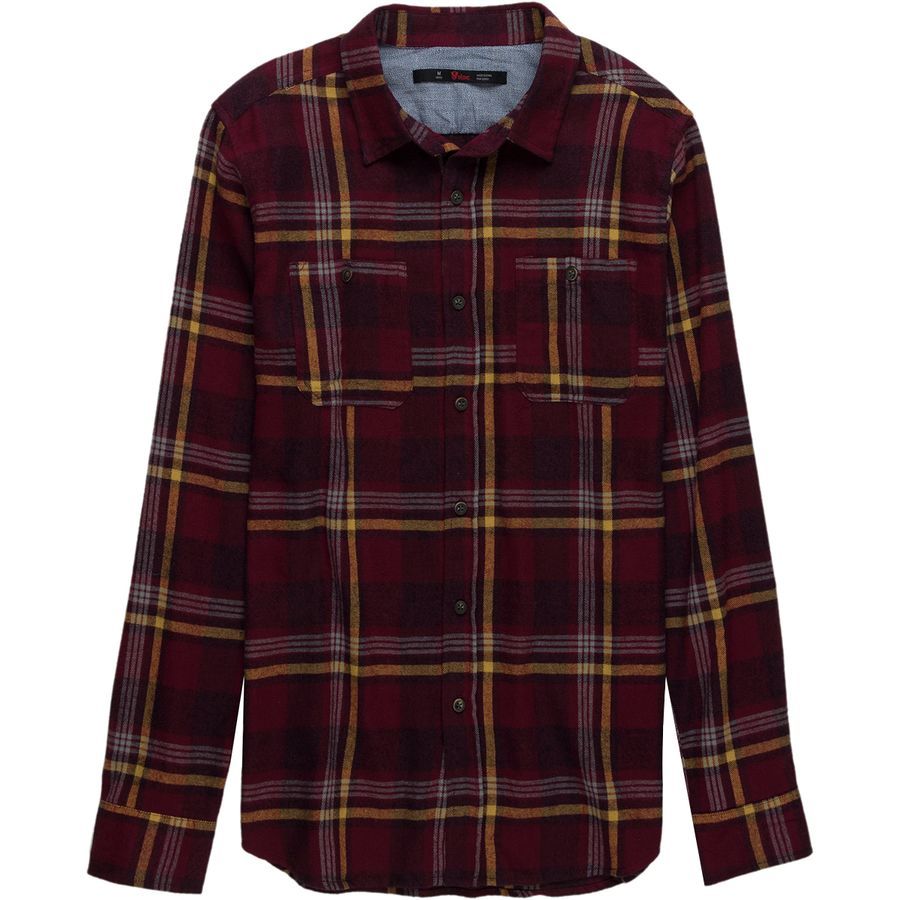 maroon and yellow flannel