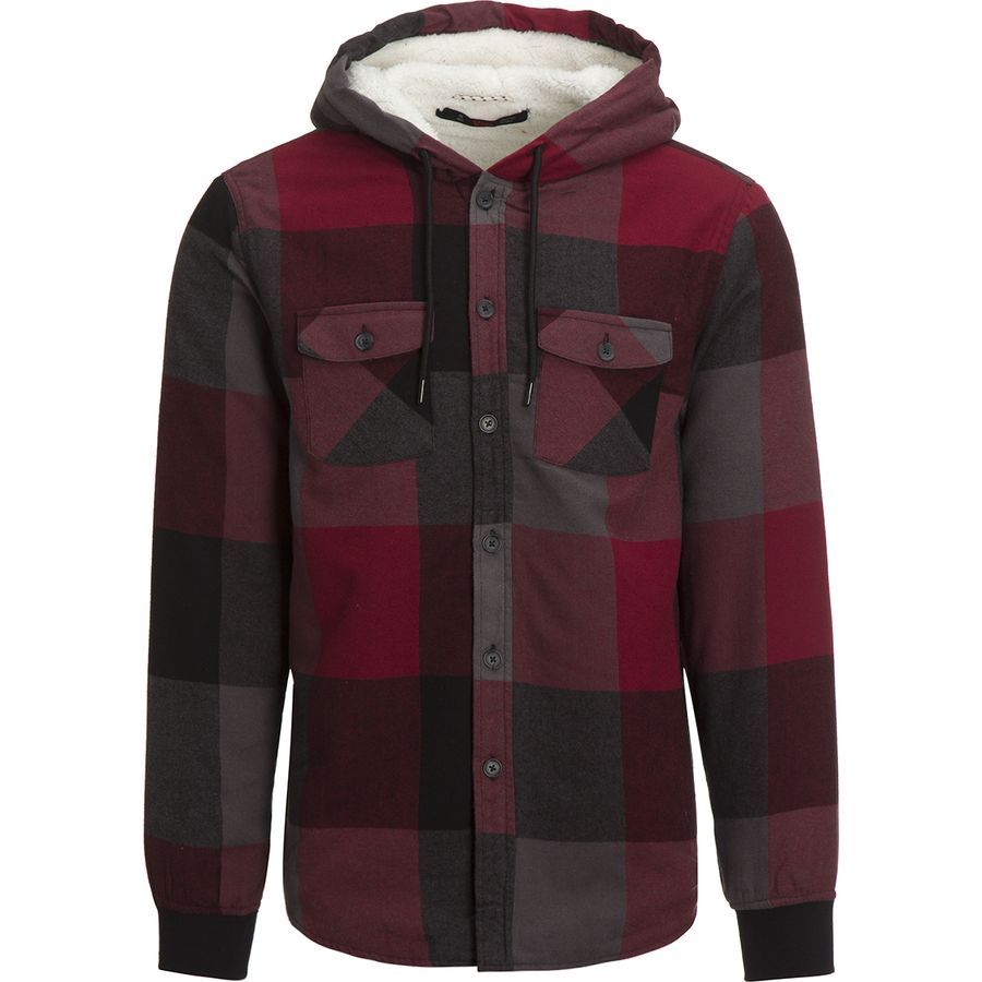 Plaid sherpa hooded jacket Clearance