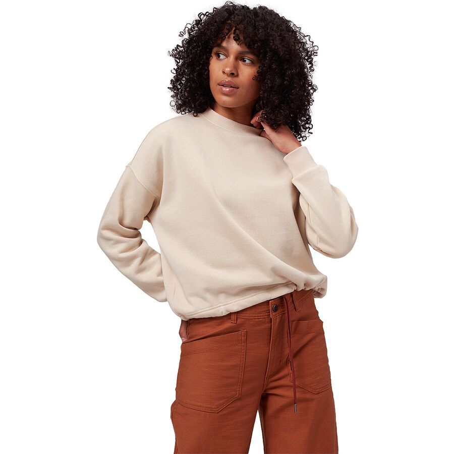 French Terry Crop Crewneck Hoodie - Past Season - Women's