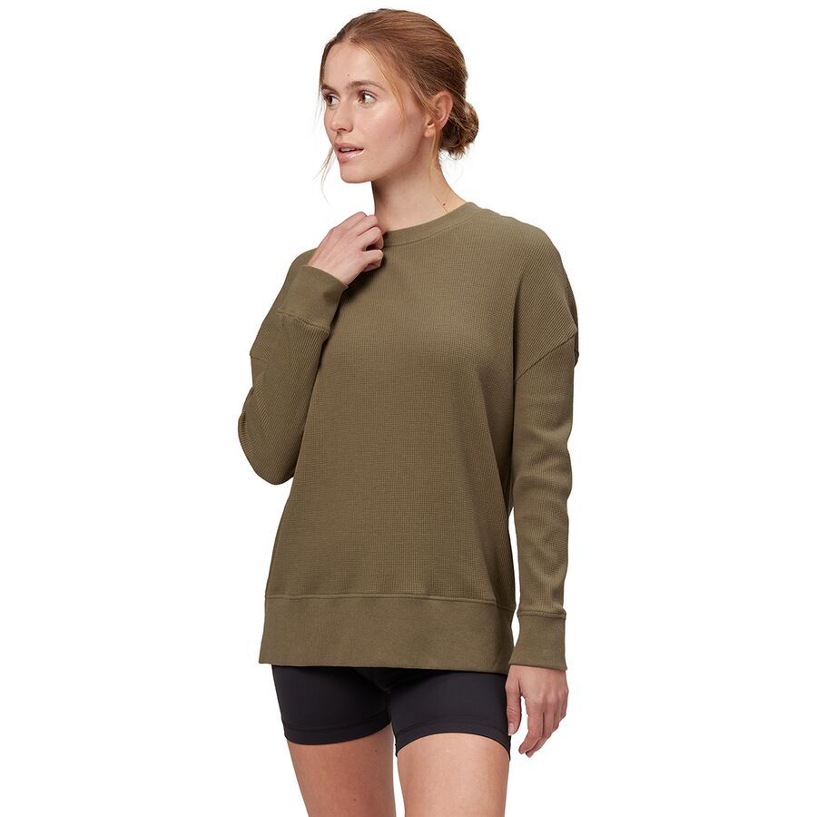 Long-Sleeve Waffle Knit Top - Women's