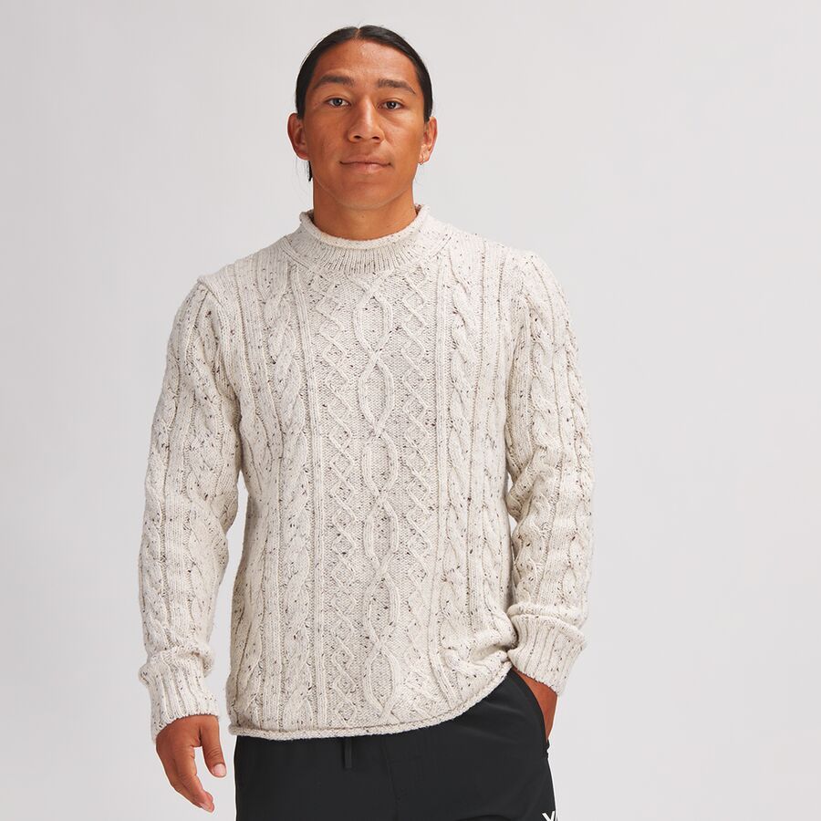 Cableknit Roll Neck Sweater - Men's
