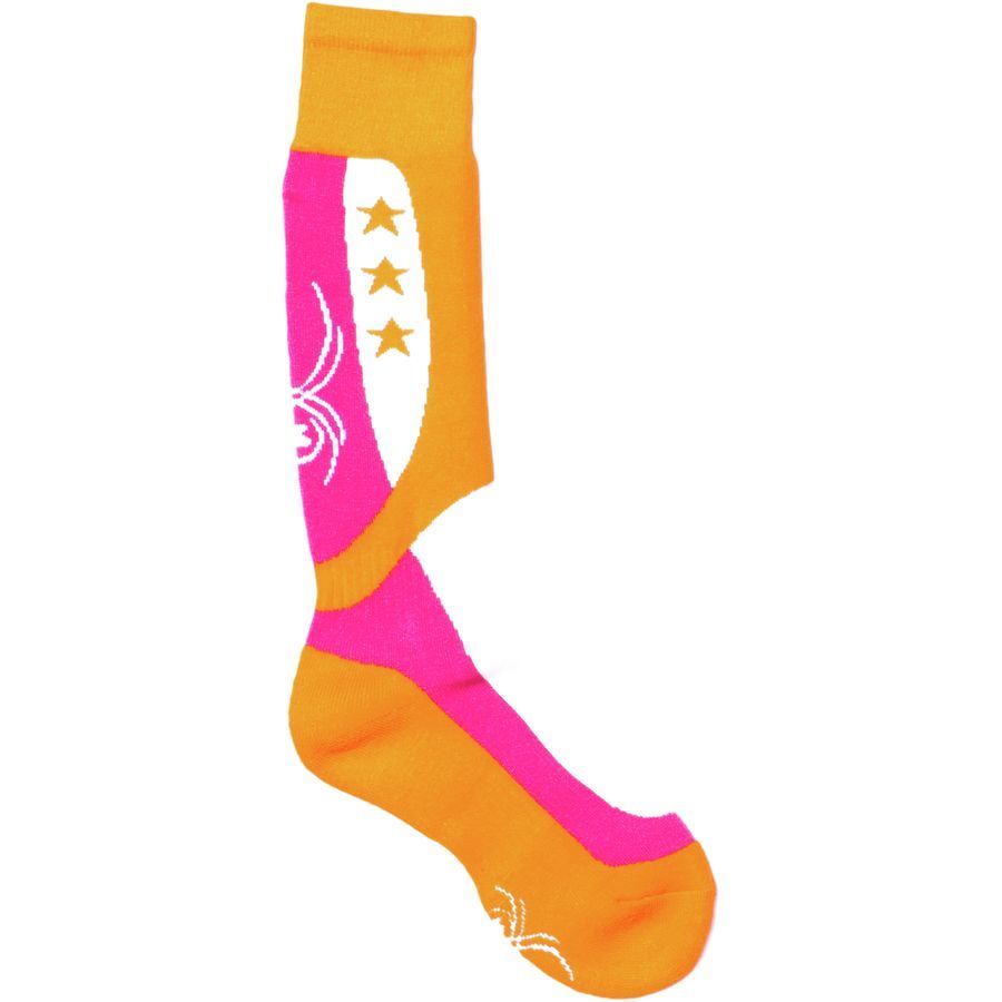 Spyder Flag Socks - Girls'&nbsp;Wild/White/Edge