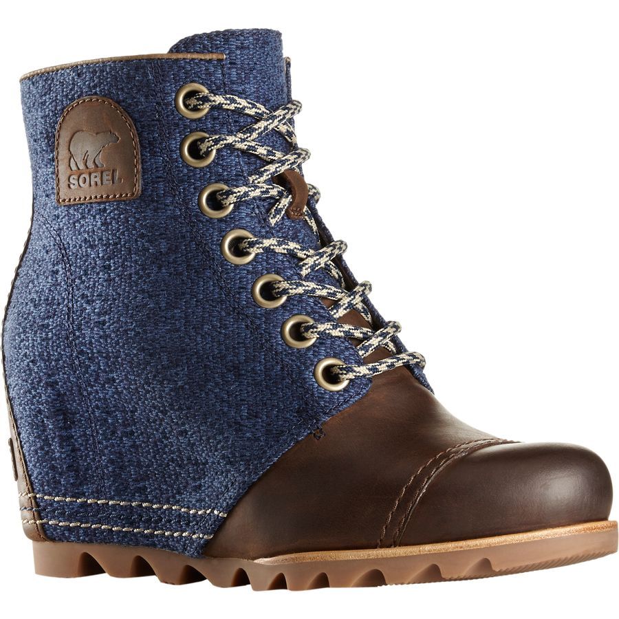 sorel shearling wedge boots