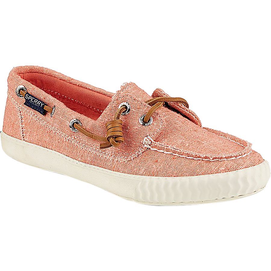 coral canvas shoes