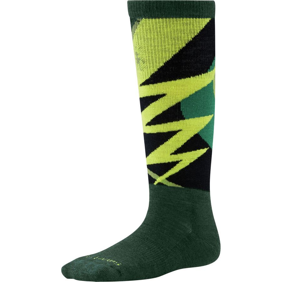 SmartWool Wintersport Lightning Bolt Sock -Kids'&nbsp;Bottle Green Heather
