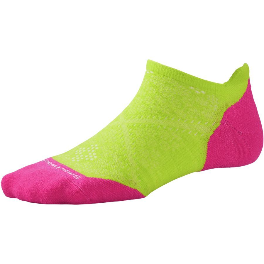 SmartWool PhD Run Light Elite Micro Sock - Women's&nbsp;Smartwool Green/Bright Pink