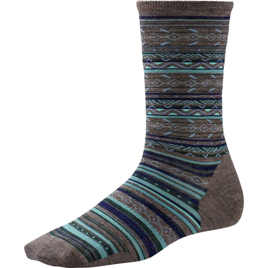 SmartWool Ethno Graphic Crew Sock - Women's&nbsp;Taupe