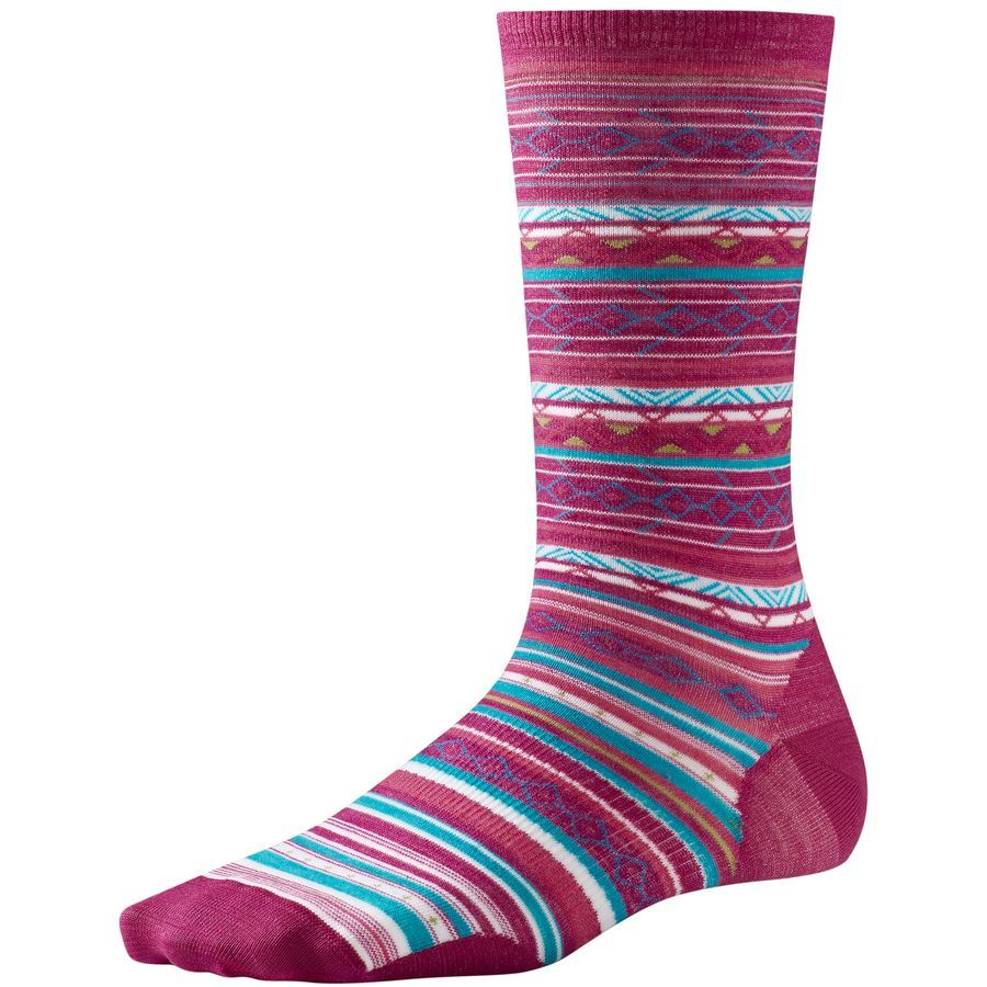 SmartWool Ethno Graphic Crew Sock - Women's&nbsp;Berry