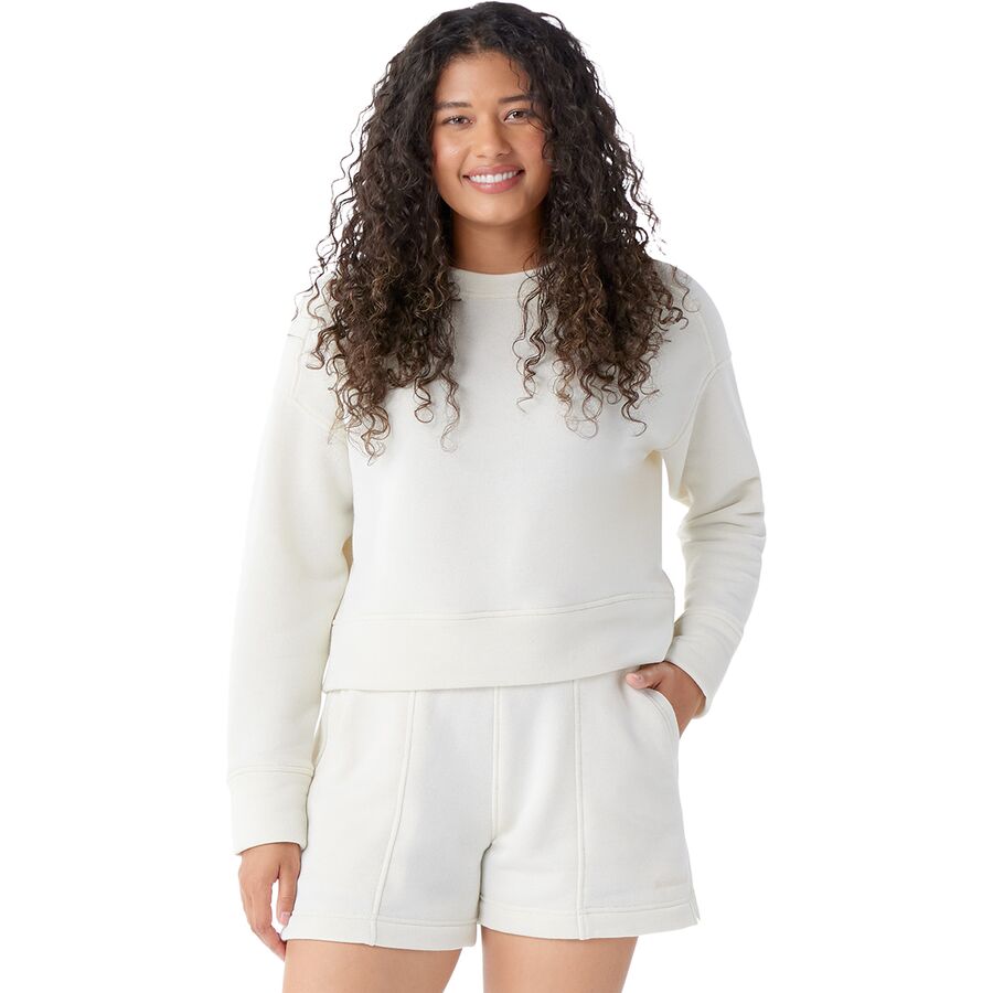 Recycled Terry Cropped Crew Sweatshirt - Women's