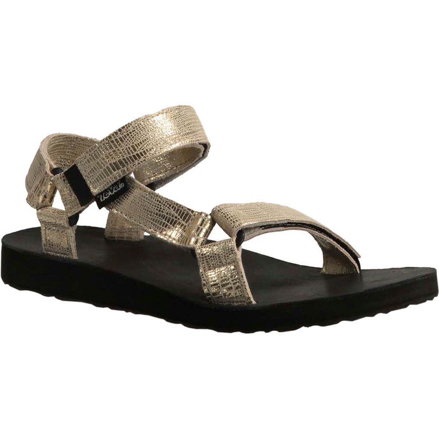 metallic teva sandals