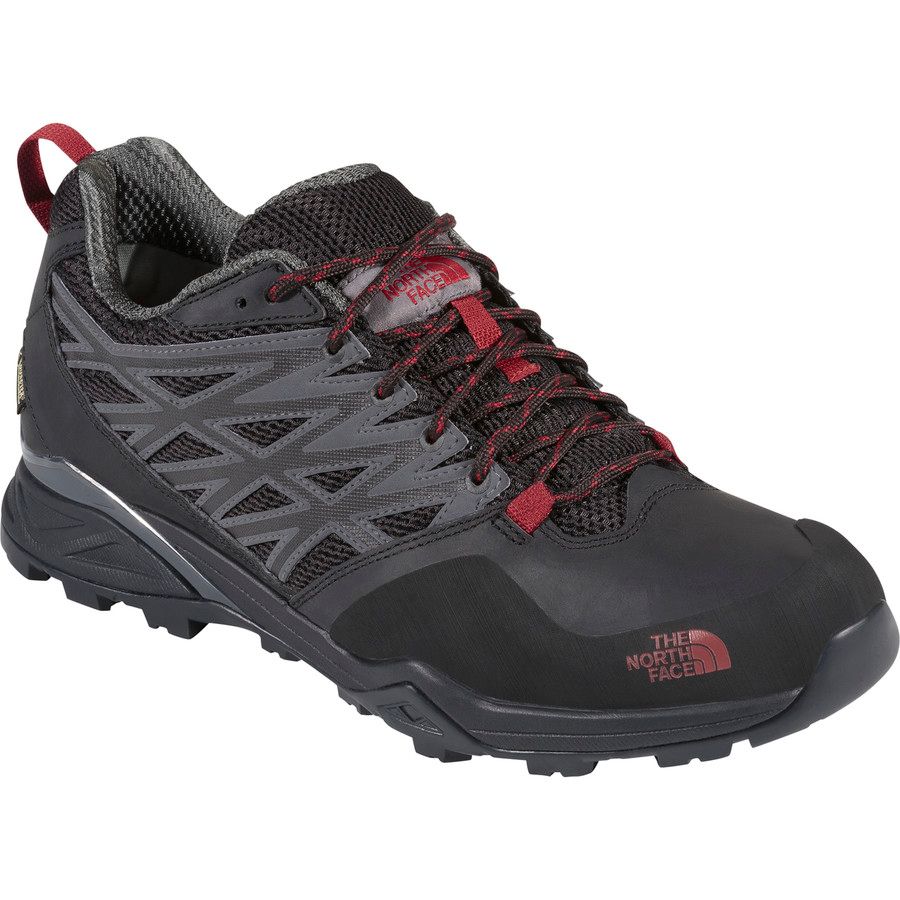 The North Face Hedgehog GTX Hiking Shoe - Men's&nbsp;Zinc Grey/Rosewood Red