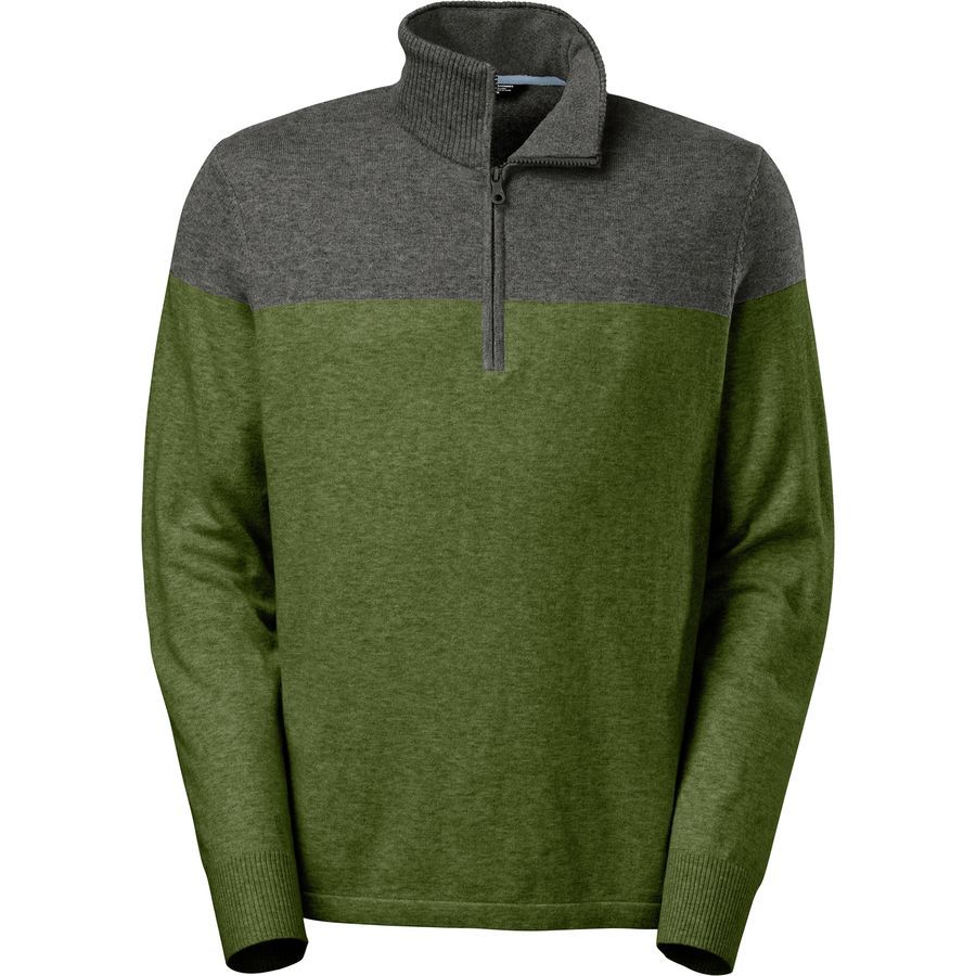 The North Face Mt. Tam 1/4-Zip Sweater - Men's&nbsp;Scallion Green Heather/Asphalt Grey Heather