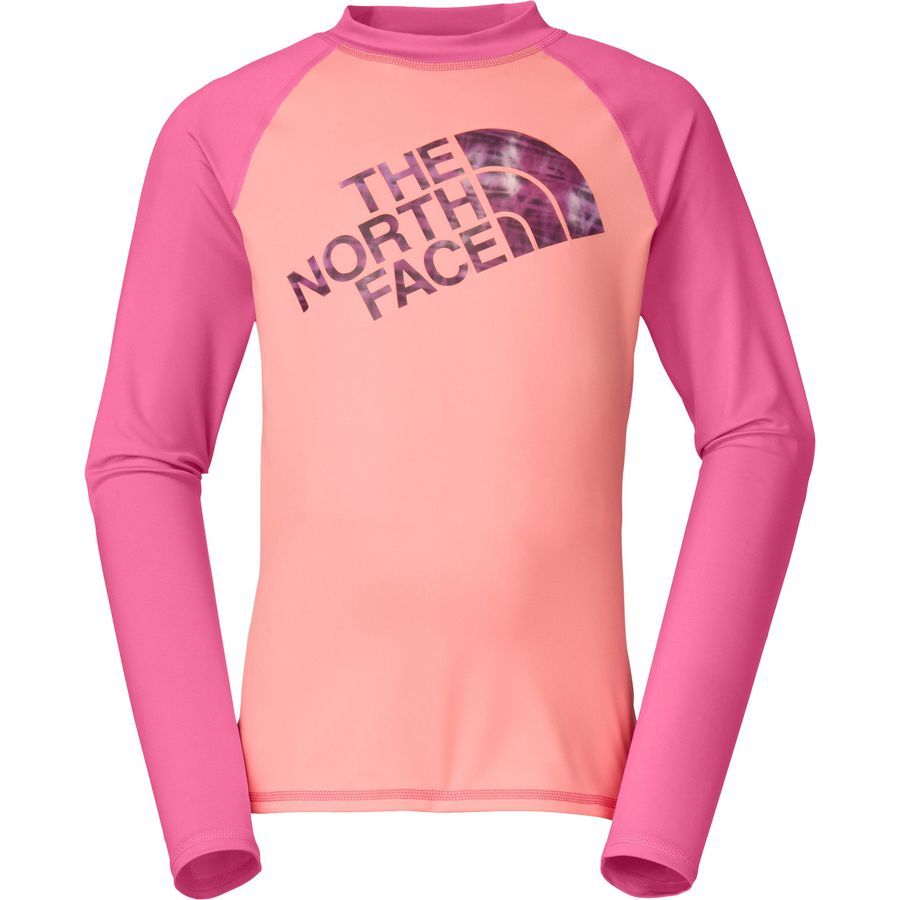 The North Face Dogpatch Rashguard - Long-Sleeve - Girls'&nbsp;Neon Peach