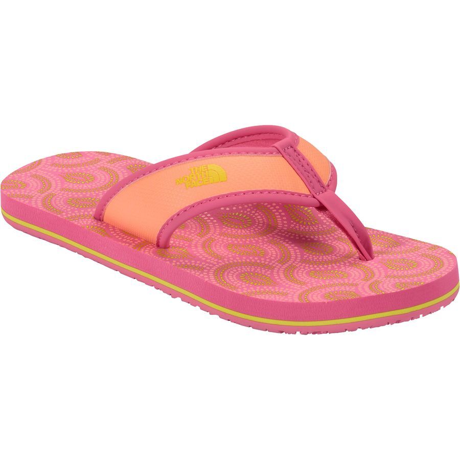 The North Face Base Camp Flip Flop - Girls'&nbsp;Cha Cha Pink/Blazing Yellow