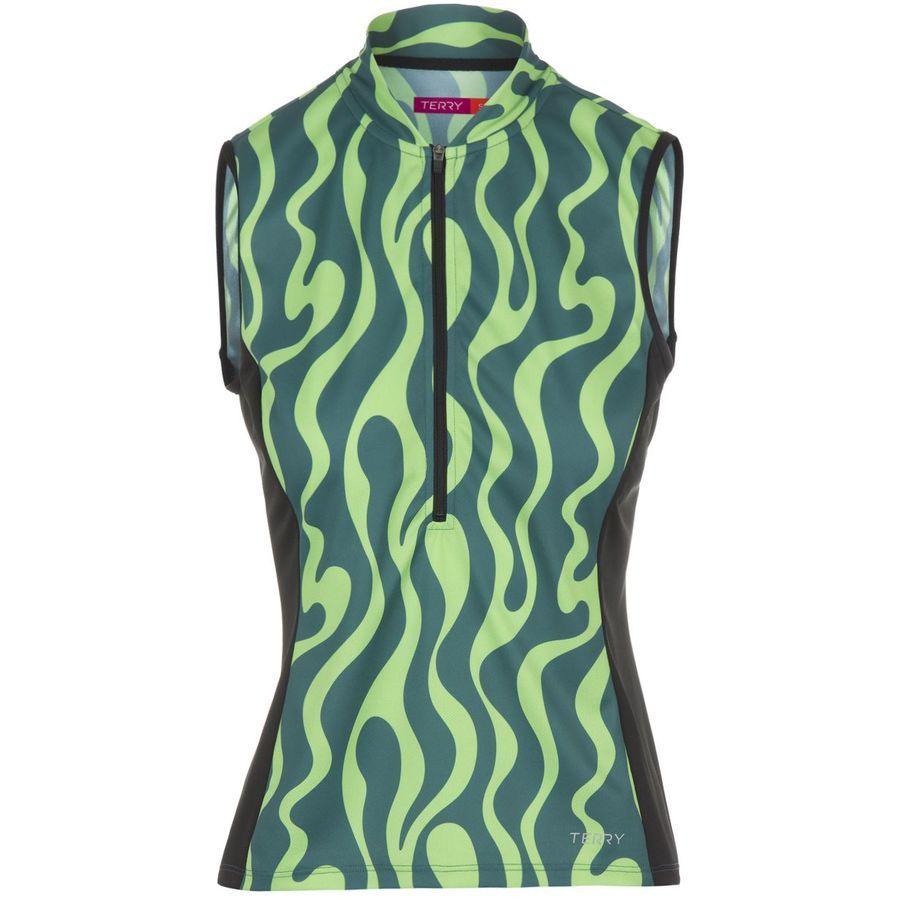terry sleeveless cycling jersey