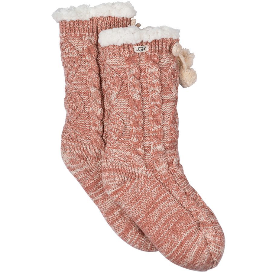 UGG Pom Pom Fleece Lined Crew Sock Women's