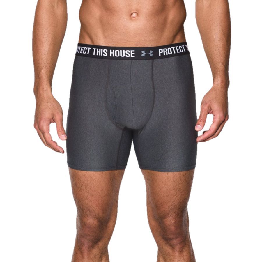 Under Armour Original Series Statement BoxerJock - Men's&nbsp;Carbon Heather/White/Steel - Protect This House