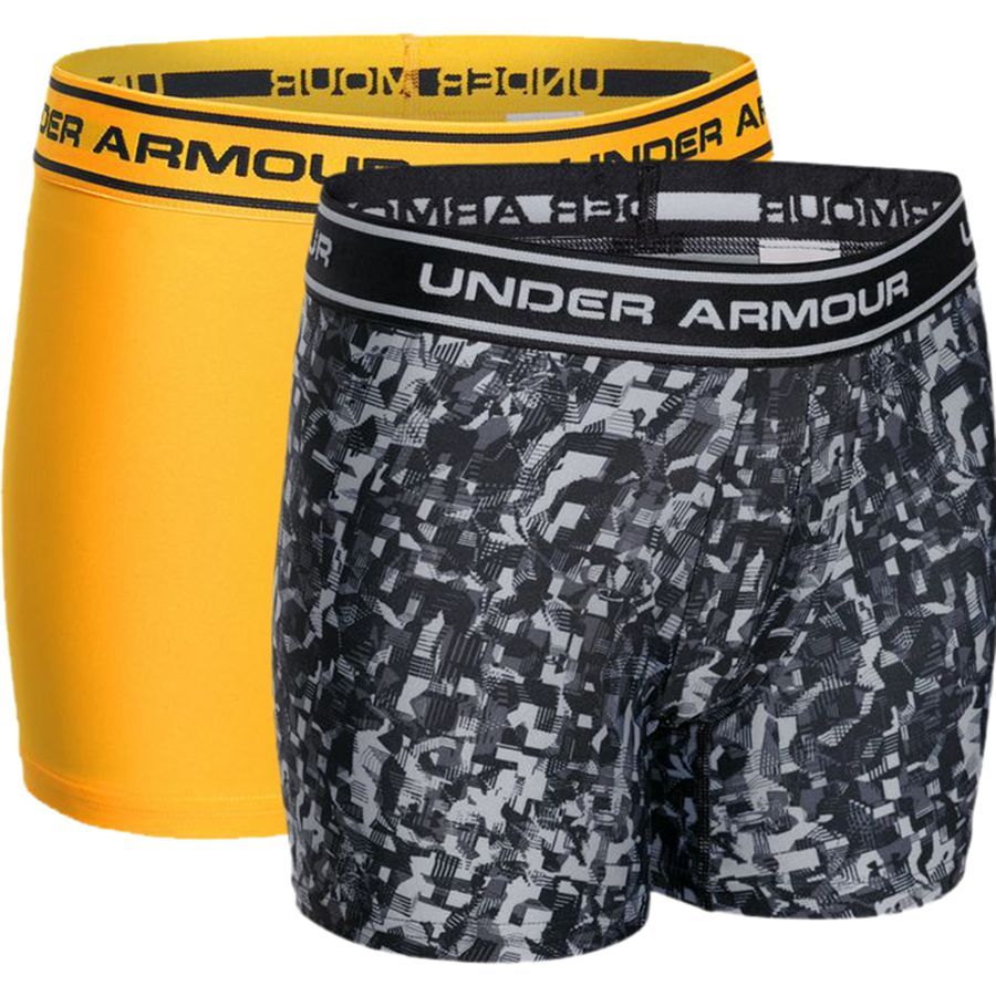 Under Armour Original Series Novelty Boxer Short - 2-Pack - Boys'&nbsp;Black/Yuzu Orange/Steel
