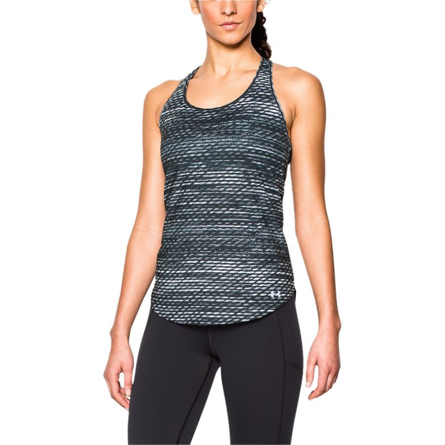 Under Armour Fly-By 2.0 Tank Top - Women's&nbsp;Black/Black/Reflective Print