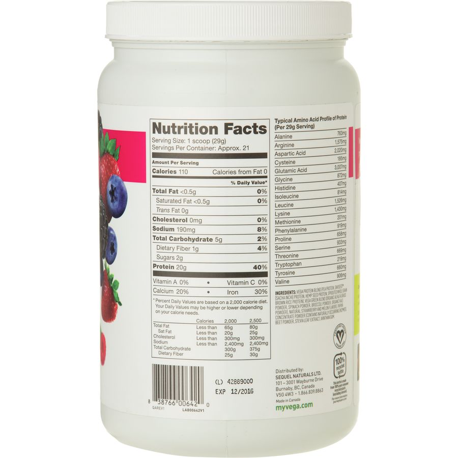 Vega Protein and Greens&nbsp;Ingredients