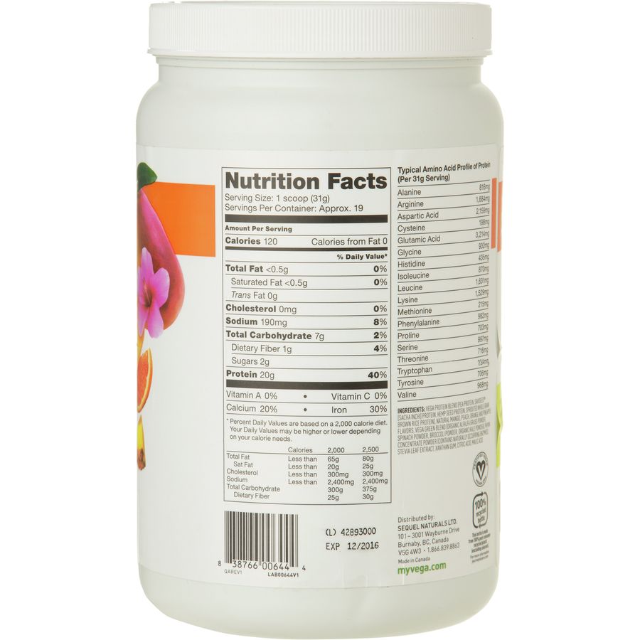 Vega Protein and Greens&nbsp;Ingredients