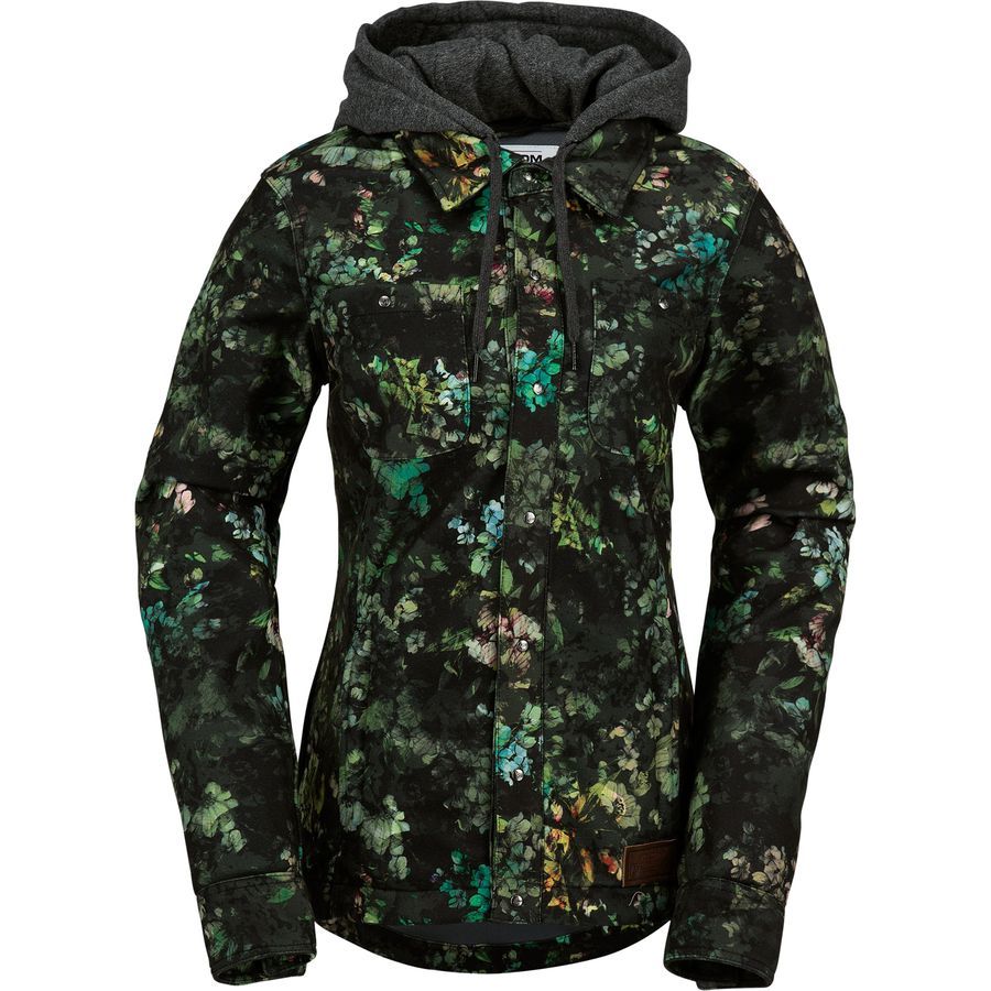 flannel zip up jacket women's