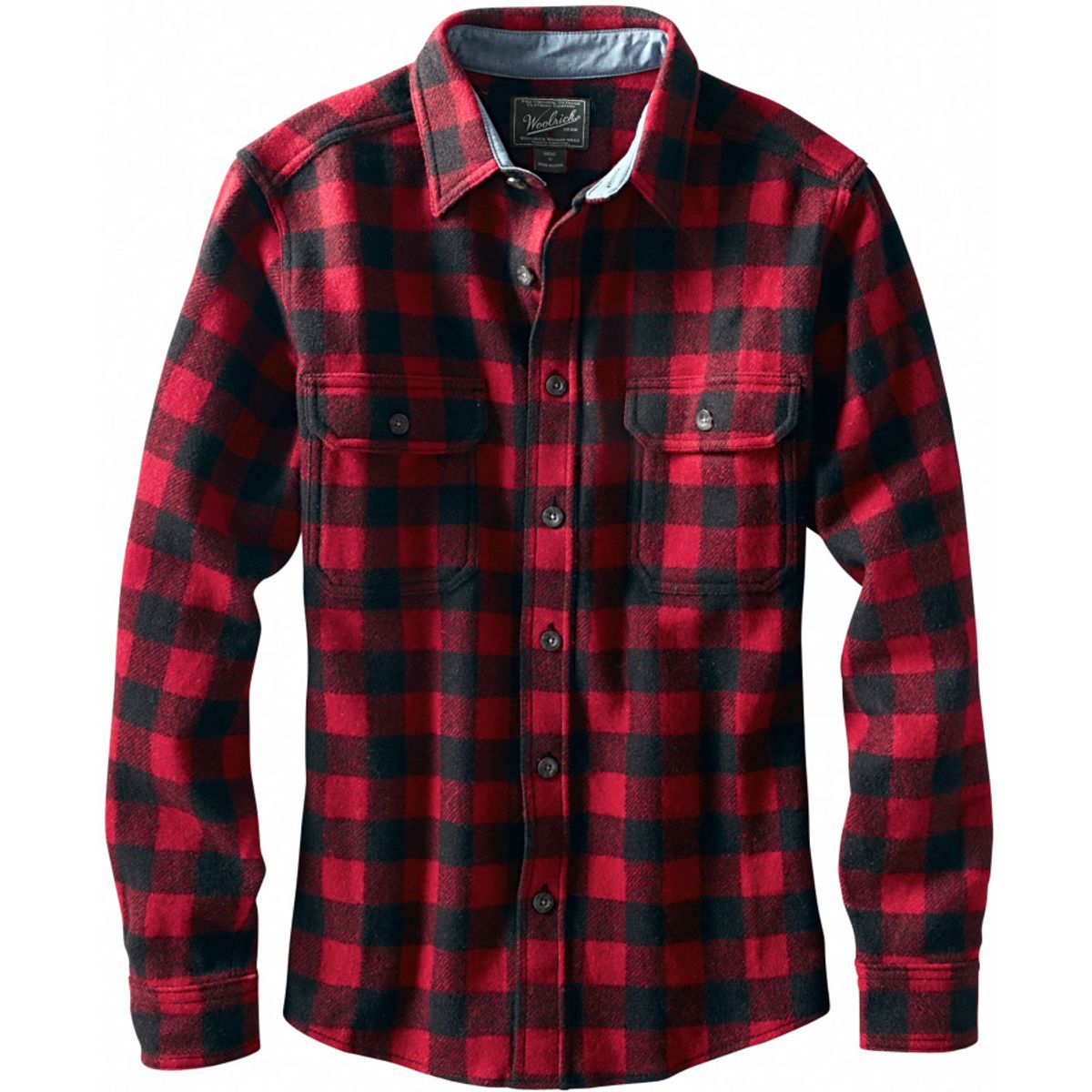 Woolrich Wool Buffalo Flannel Shirt Mens 