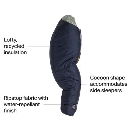 Big Agnes - Sidewinder Camp Sleeping Bag: 20F Synthetic