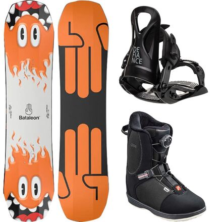 Minishred Snowboard + J1 Binding + Head Jr BOA Boot - Kids'