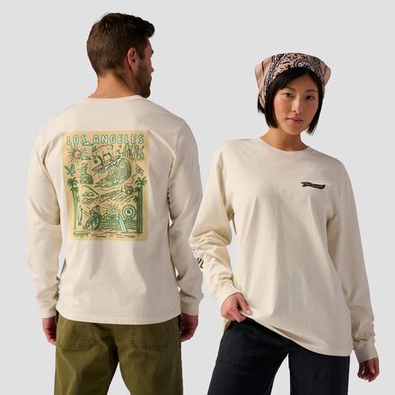 Backcountry - Los Angeles Poster Long-Sleeve T-Shirt - Vintage White
