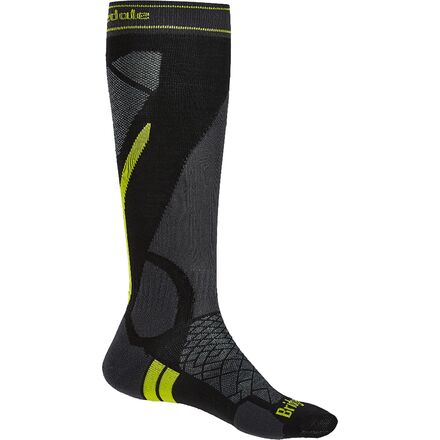 Bridgedale - Ski Lightweight Merino Endurance Sock - Men's - Black/Lime