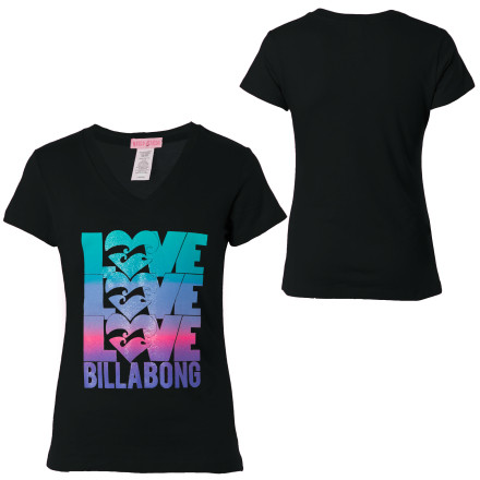 Billabong Love Bug V Neck T Shirt Short Sleeve Girls