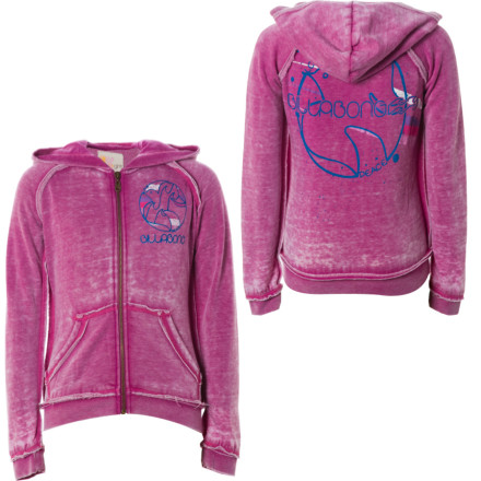 Billabong Blue Skies Full Zip Hooded Sweatshirt Girls