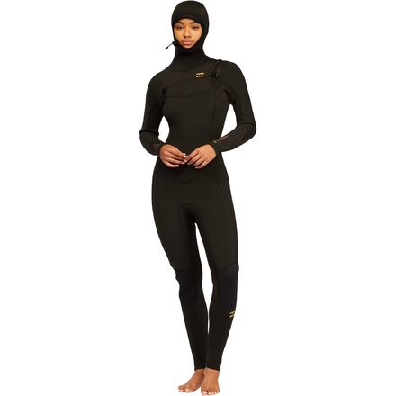 Billabong - 5/4mm Synergy Hooded CZ Full Wetsuit - Women's - Wild Black