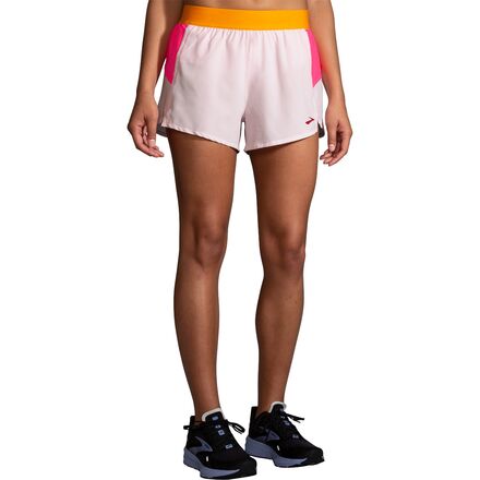 Brooks - Chaser 3in Running Short - Women's - Quartz/Hyper Pink/Brooks