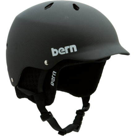 Bern Carbon Fiber Watts EPS Visor Helmet wKnit Liner