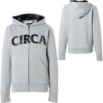 C1RCA Corpo Plaid Full Zip Hooded Sweatshirt Boys