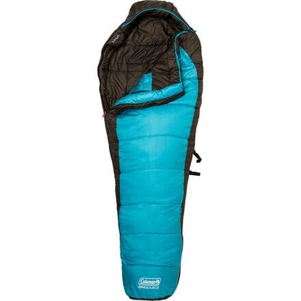Coleman - OneSource Heated Sleeping Bag: 32F Synthetic - Walnut/Caribbean Sea