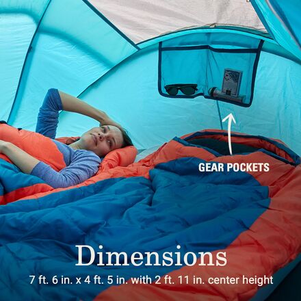 Coleman - Camp Burst Pop Up Dark Room Tent: 2-Person 3-Season