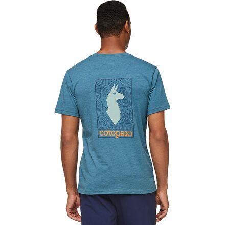 Cotopaxi - Llama Map Organic T-Shirt - Men's - Blue Spruce
