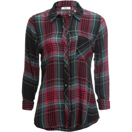 Dylan - Cassidy Rayon Plaid 1 Pocket Shirt - Women's